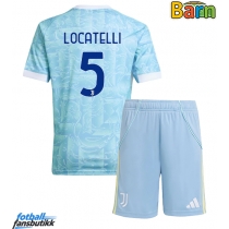 Juventus Manuel Locatelli #5 Bortedraktsett Barn 2025-26 Kortermet (+ Korte bukser)